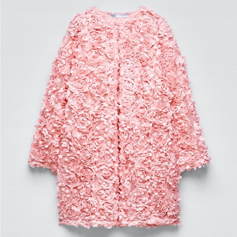 Pink Rose Mesh Coat